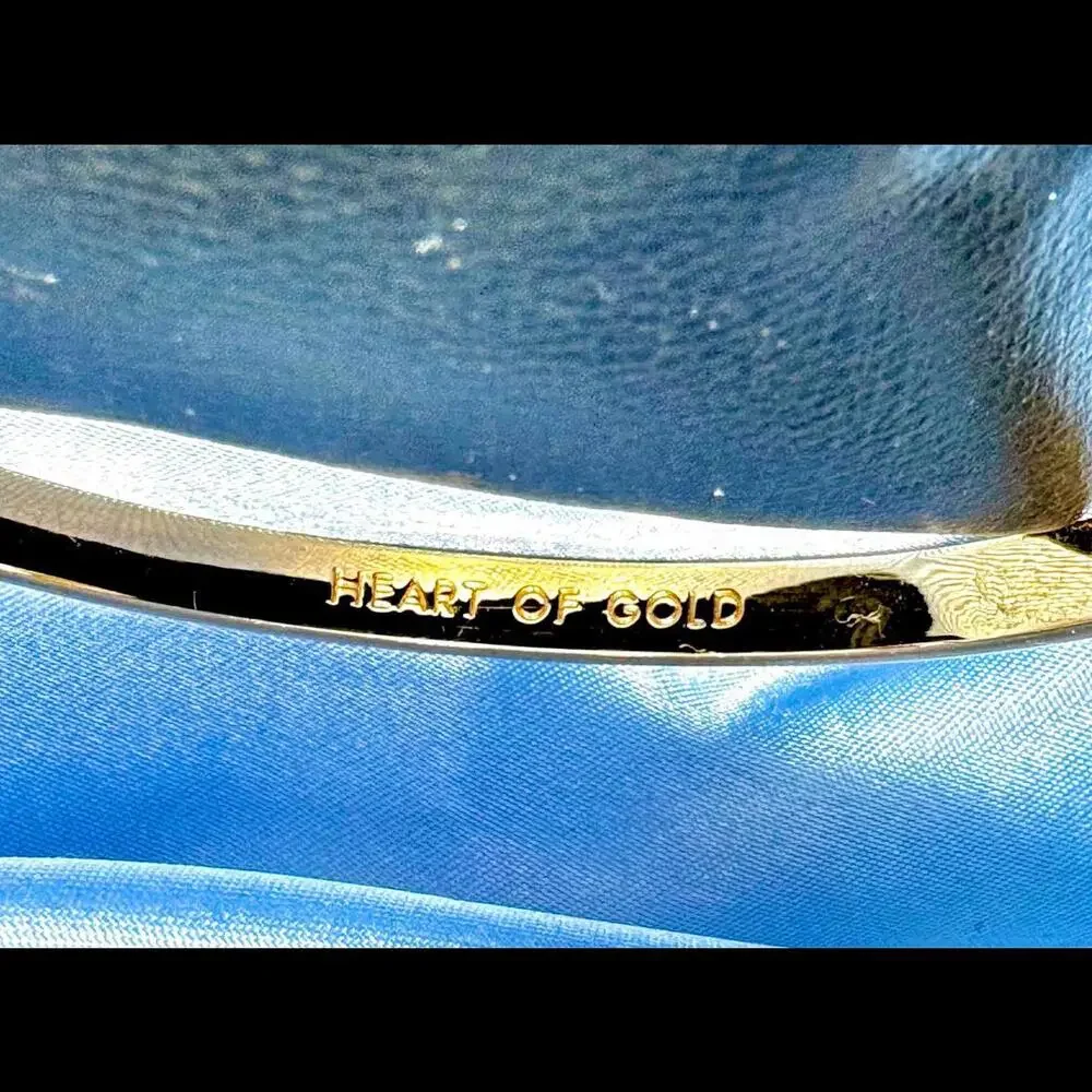 Kate Spade Gold Tone Bangle "Heart of Gold" - Picture 3 of 5